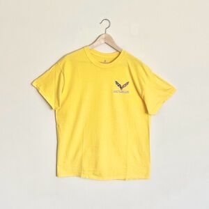 NEW National Corvette Museum Embroidered Logo Yellow T Shirt Adult Large